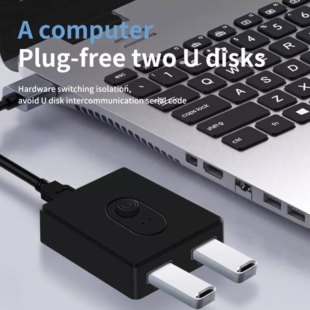 Usb 3.0 -kytkimen valitsin kvm-kytkin 2 in 1 lähtö usb-kytkin usb 2.0 kaksisuuntainen jakaja tulostimen, näppäimistön ja hiiren jakamiseen