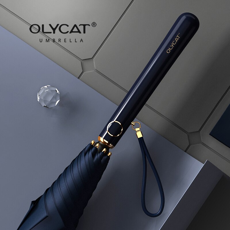 Umbrella Rain Women Long Handle Clear Big Umbrellas Semi-automatic Sun UV Parasol Umbrella 8K Windproof