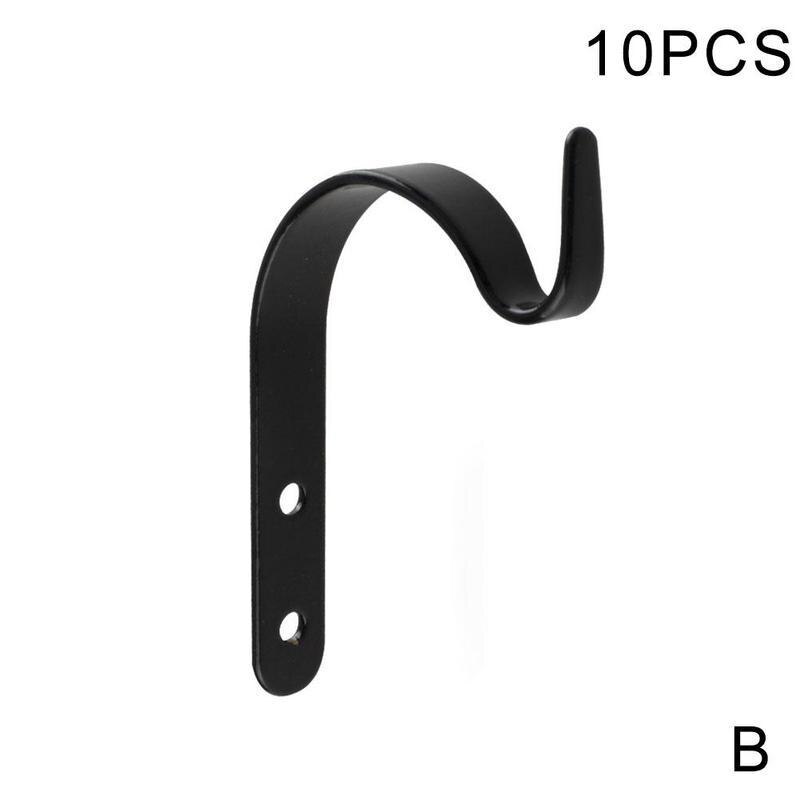 1einstellen Metall Haken Mit Schrauben J-haken Jahrgang KleiderbüGel Laterne Wohnkultur Tuch Handtuch Eisen schwarz Halfter Pflanzer für Hängen 58m U1C6: B