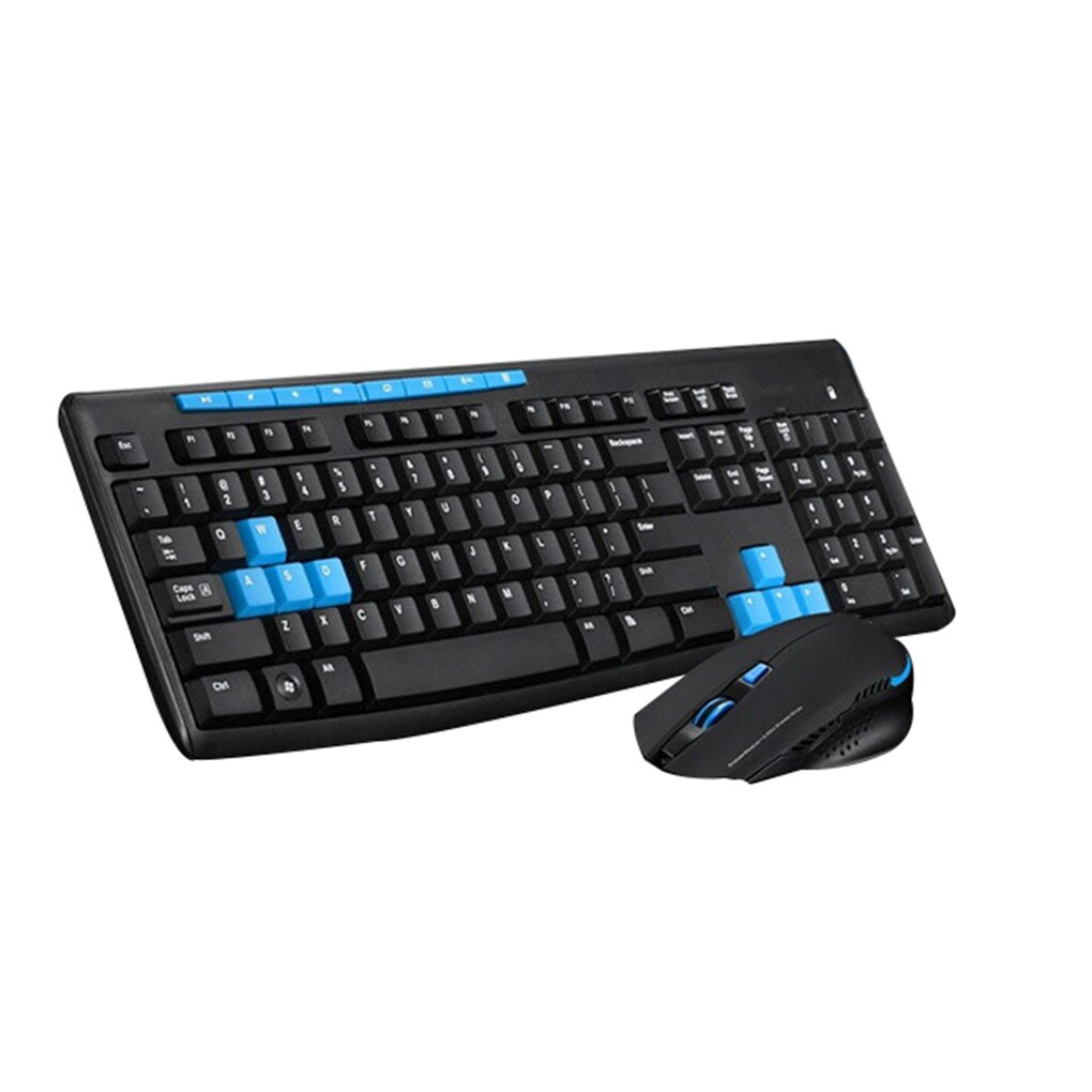 2.4G Wireless Keyboard Mouse Set 1600DPI Full-size Keyboard Mouse Combo USB Receiver Universal Keypad Mice for Laptop Desktop