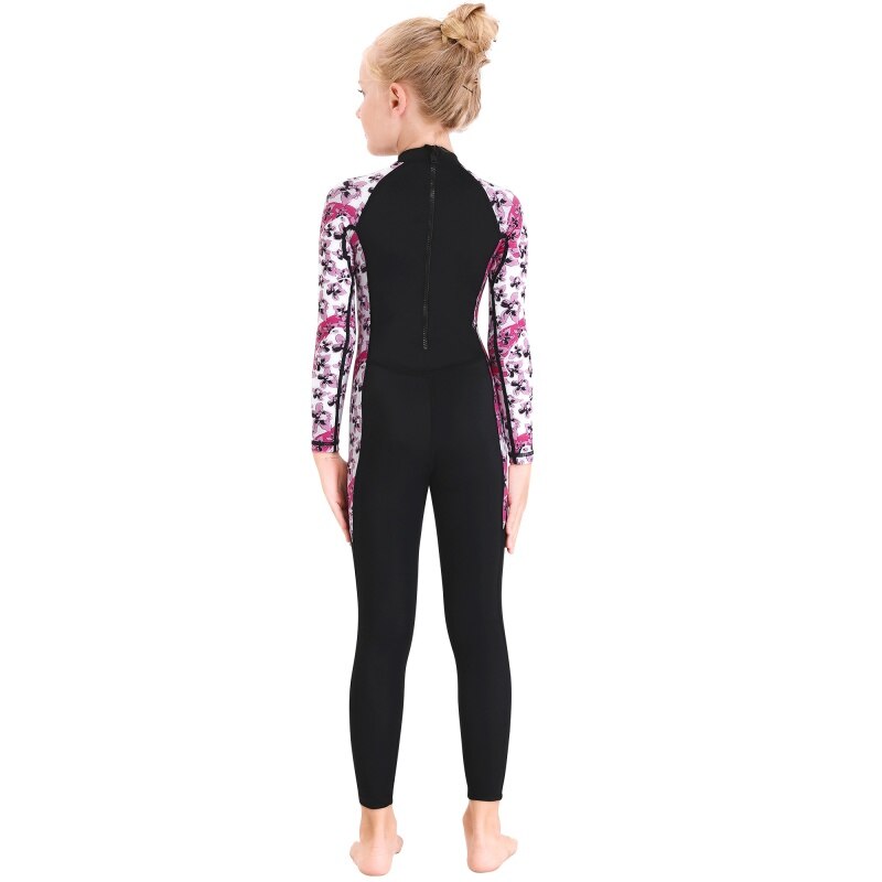 Kids Girls Boys Diving Suit Anti-proof Wetsuit Children Keep Warm One-piece Long Sleeves Swimwearym2 ly