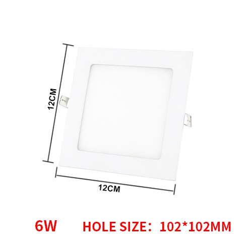 LED Light With App Control Ultra thin Downlight lamp 6W 12W 18W 24W led ceiling recessed grid downlight s: Square 6W