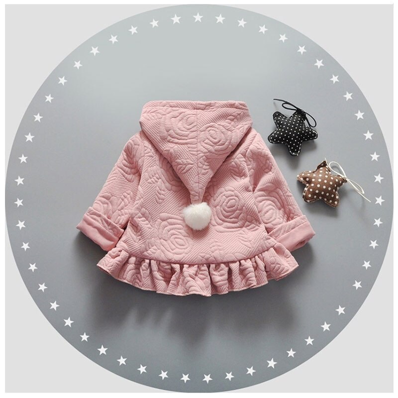 Lente meisje print leuke zoom jas jassen voor baby meisjes kleding katoen capuchon outfit sport bovenkleding jas