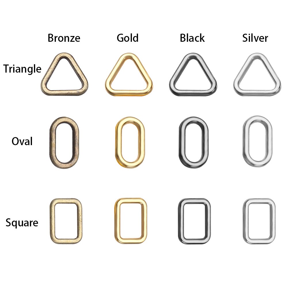 20Pcs 4Mm Mini Ovale/Vierkante/Driehoek Pop Zak Gesp Diy Pop Ultra-Kleine Bagage Kleding schoenen Hardware Onderdelen Accessoires