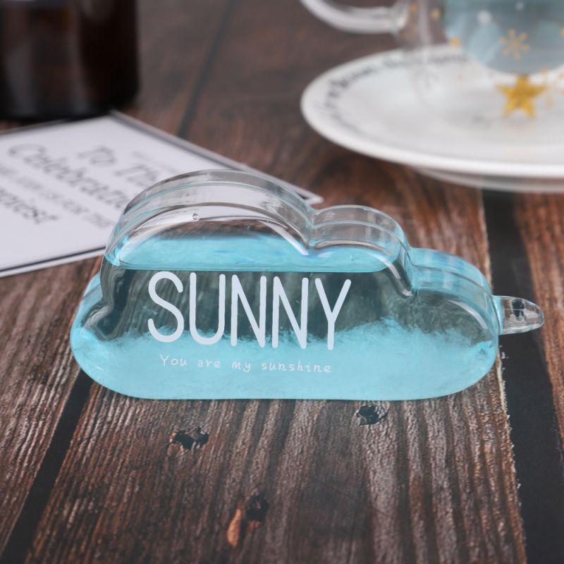 Stylish Desktop Weather Forecast Water Glass Bottle With Base Barometer Bottles Weather Station