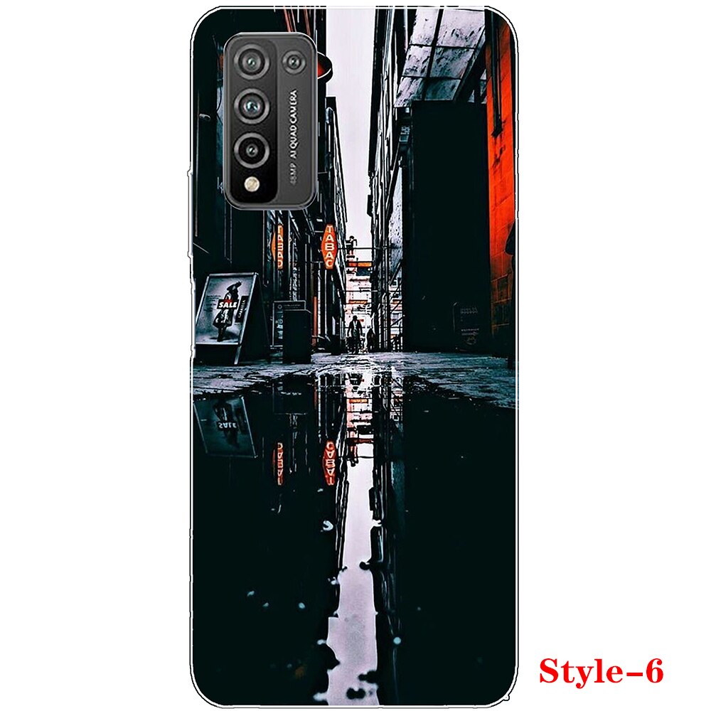 Silicon Case for Huawei Honor 10X Lite Soft Tpu Luxury Shell Phone Cover 360 Full Protection Shockproof Fundas Coque Etui Bumper: Style 6