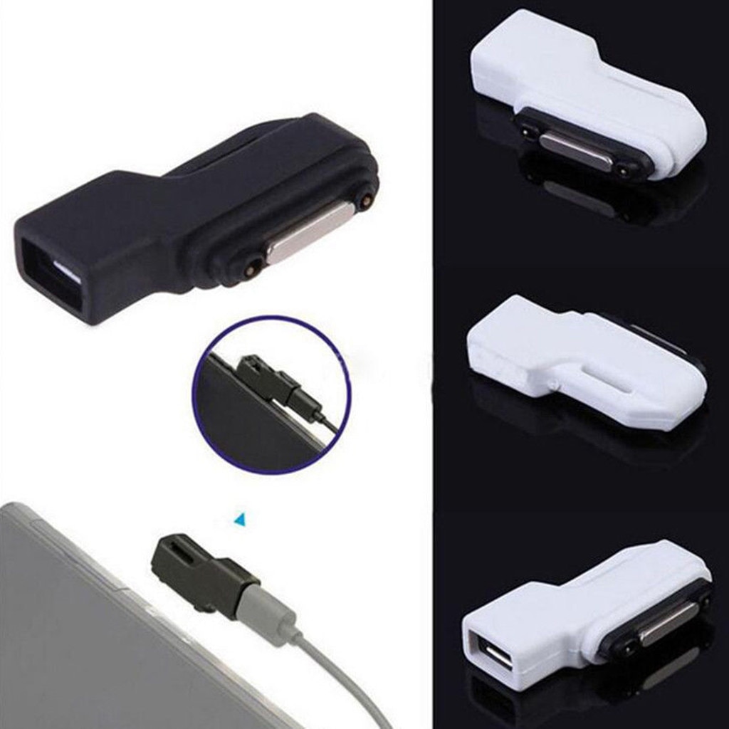 2 st magnetisk laddningsdocka adapter för mikro usb kabel för sony xperia z ultra  z1/z2/z3 etc