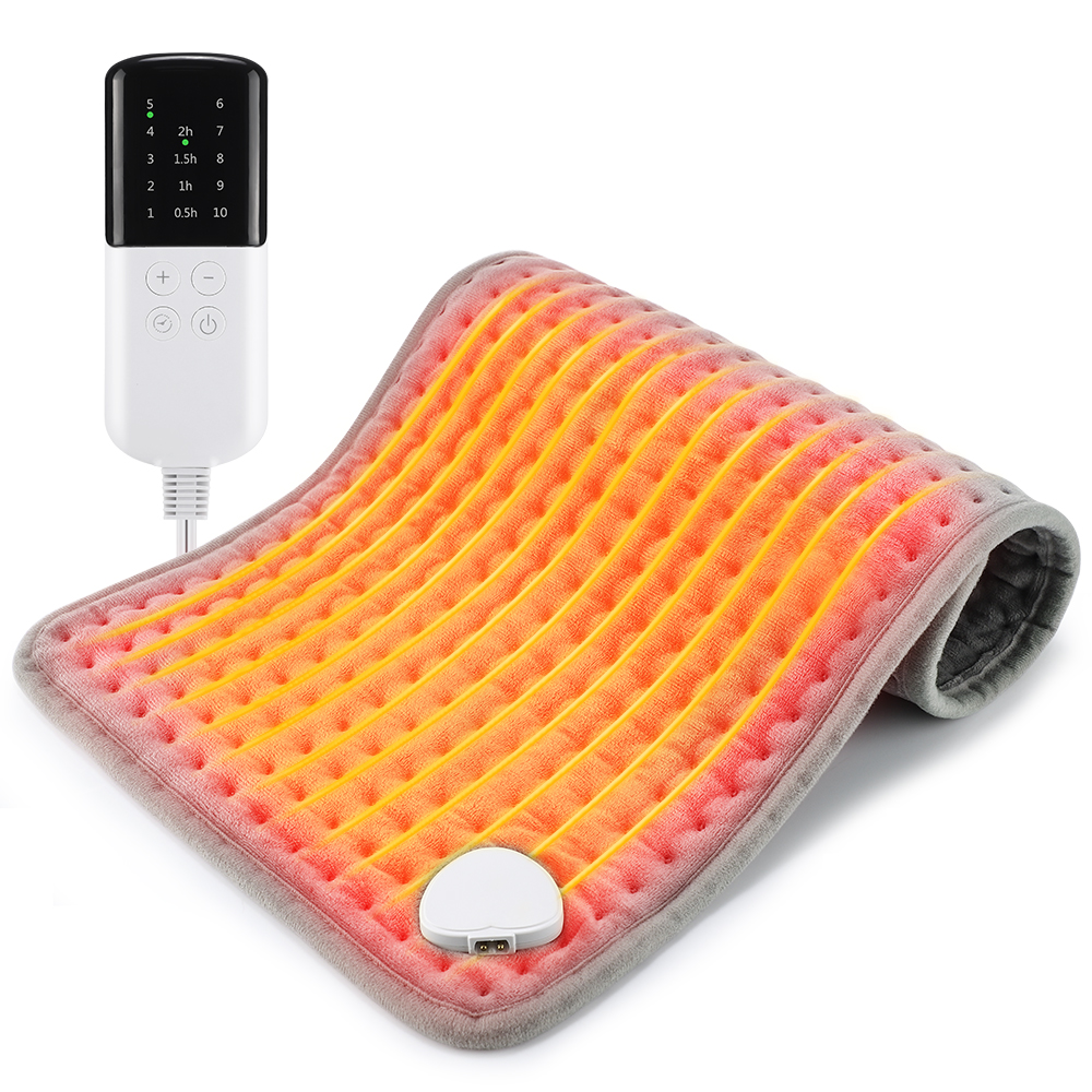 Almohadilla calefactora eléctrica multifuncional para fisioterapia, manta calefactora, cojín de 10 niveles de temperatura, temporizador, calentador de espalda corporal para invierno