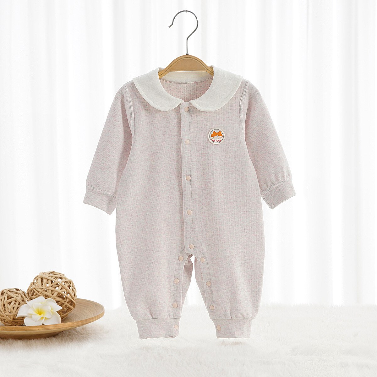 vier jahreszeiten Baby Mädchen Strampler Air-con Kleidung 0-18M Neugeborenen Jungen Strampler Baumwolle Langarm overall Outfit Kleidung für Kinder: Rosa / 3M