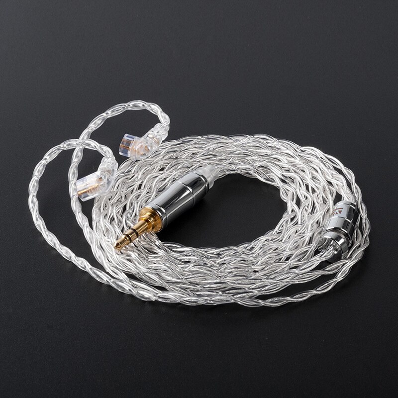 AK KBEAR límpidos 4 Core actualización pura plata Cable de 2,5mm/3,5mm/4,4mm en los Auriculares auriculares de Cable: QDC3.5