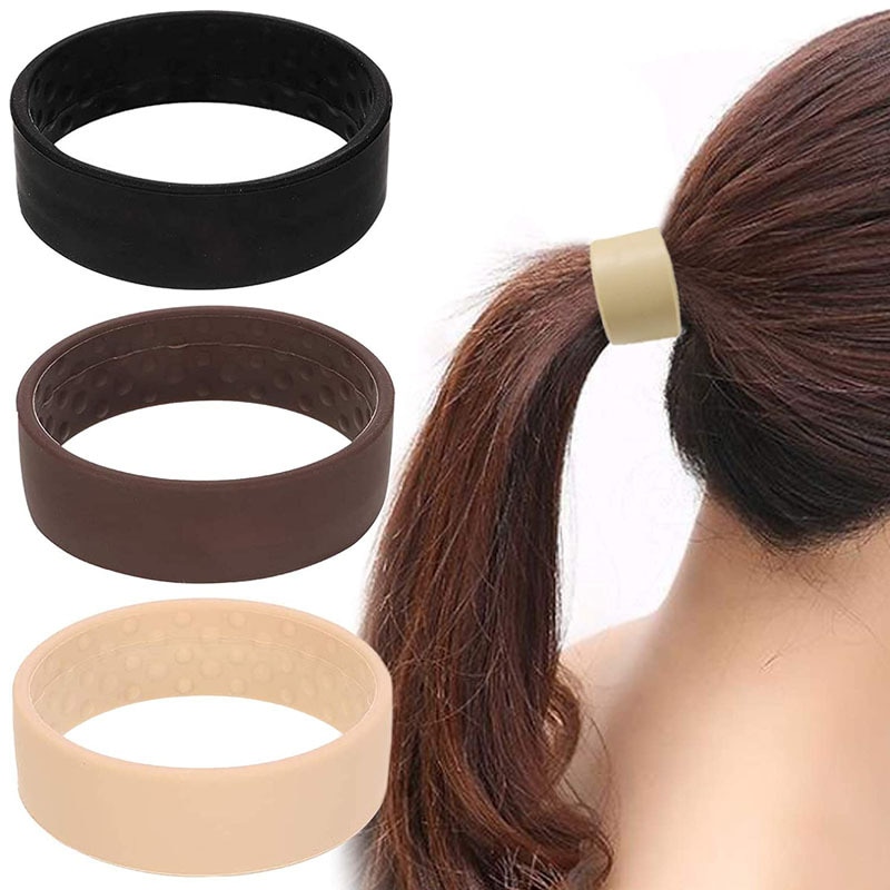 Woman Ponytail Holder Hair Tie Foldable Hair scrunchies Silicone Stationarity Elastic Hair Band Simple hair accessories