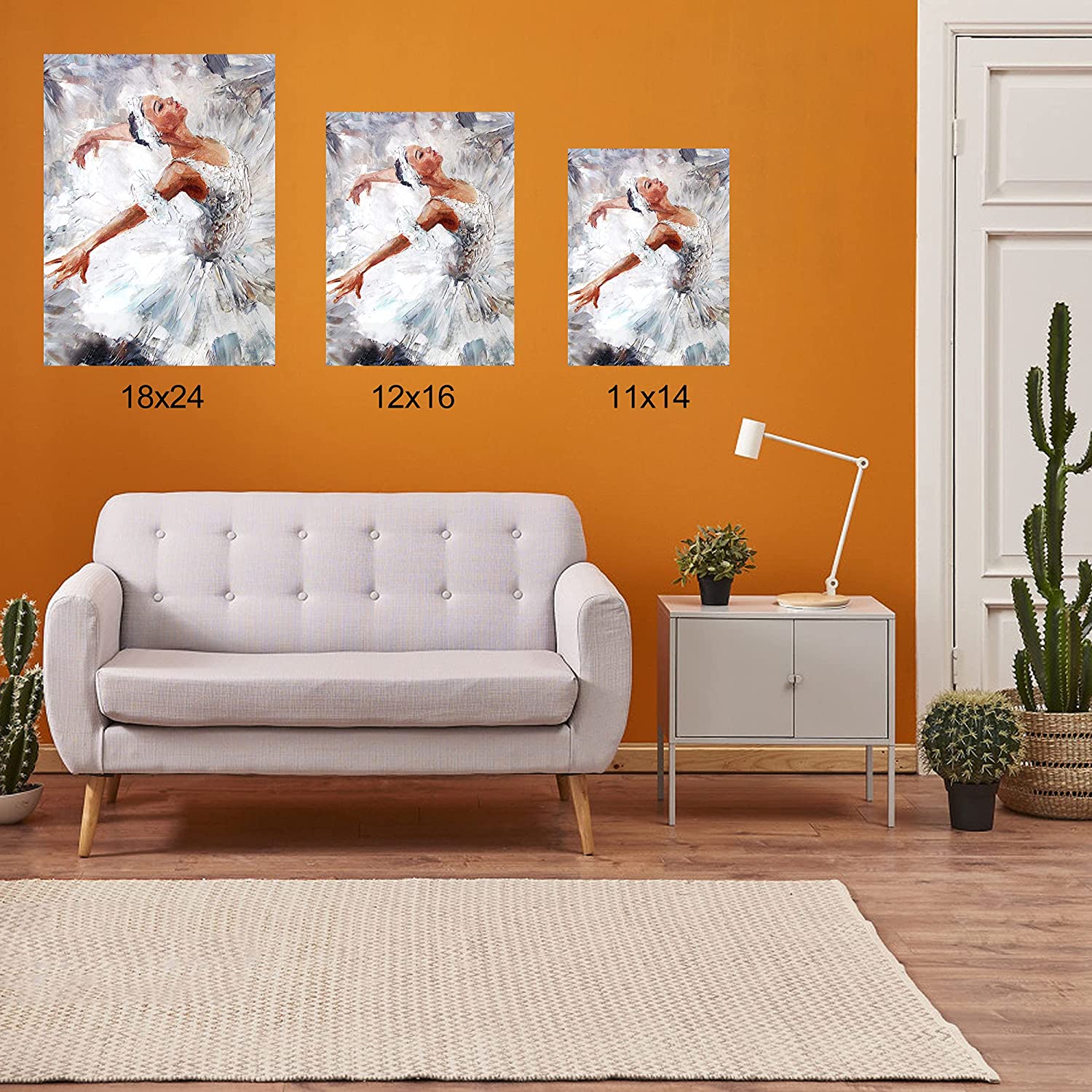 Lienzo estirado de 8x10 pulgadas para pintar, paquete de 10, 100% algodón, perfil de 5/8 pulgadas, paquete a granel para acrílicos, pintura al óleo