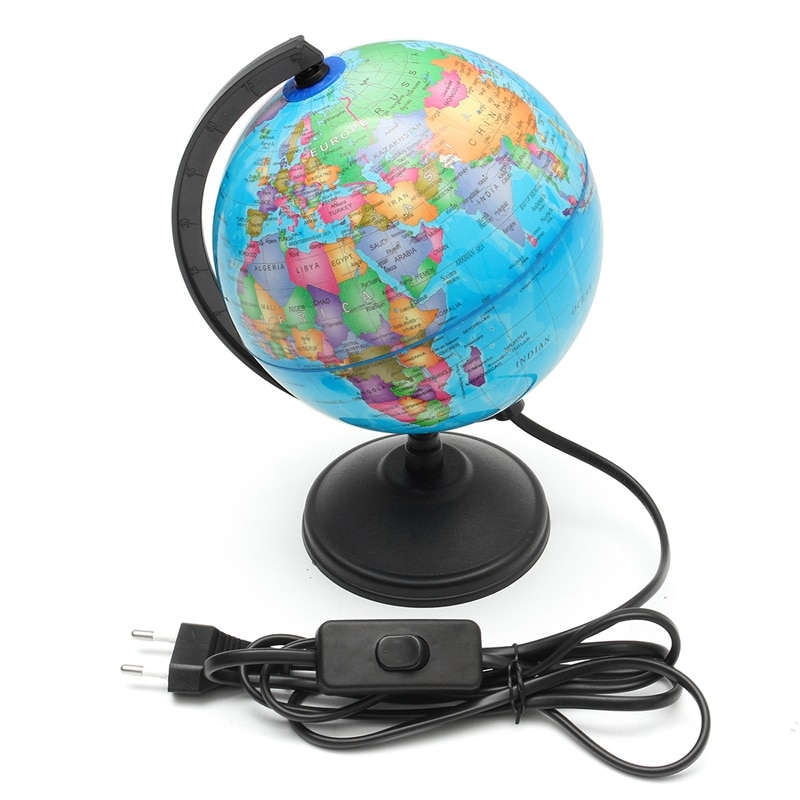 Sælger for 20cm verdens jordklode kort roterende stativ med led lys verden jord jordklode kort skole geografi undervisningsmateriale