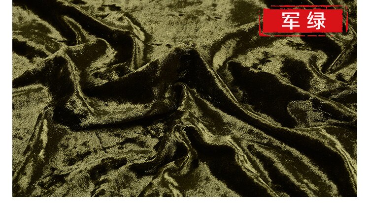 Tissus en velours doré 100x160cm | Tissu pour vêtements, bricolage, patchwork de couture, tissu fait main: Army green