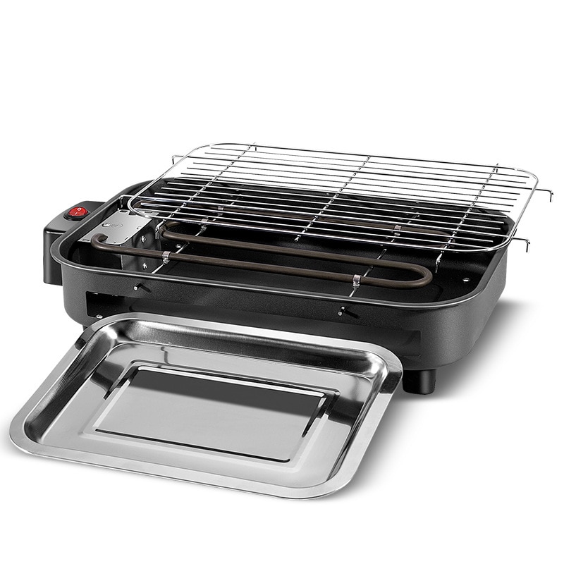 Multifunksjons innendørs elektriske griller røykfrie 220v grillmaskin stekepanne takke mini grille komfyr maskin stekeovn 1300w