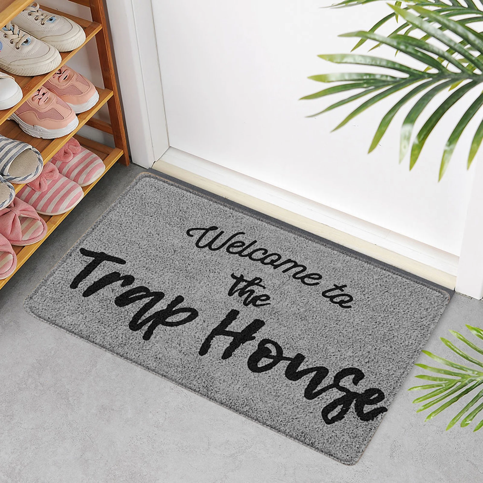Antiderrapante absorção de água poliéster tapetes entrada tapete macio cozinha nordic quarto tapetes do banheiro antiderrapante