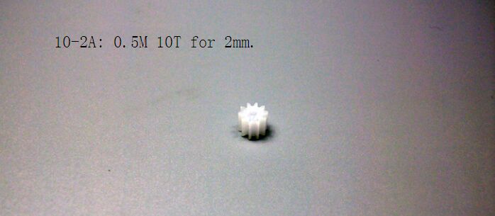 Diy plastic gear, DC motor 2mm/1.9mm shaft gear, 0.5 modulus mainshaft versnelling 0.5 m 8 t 9 t 10 t 11 t 12 t 14 t 16 t 18 t (elk 1 stuk = 8 stks)
