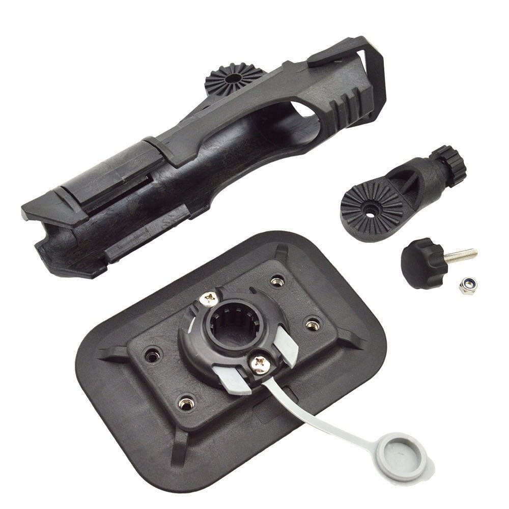 Support de canne à pêche pour bateau pneumatique et canoë kayak,accessoire en PVC, outil, également pour radeau et stand up paddle, rotatif, fixation, angle de montage, crochet,