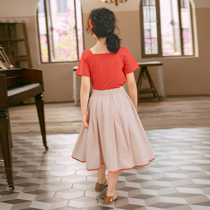Yourseason meisjes katoenen vintage rokken patchwork knooprok schattige baby tienermeisjes losse rok zomer kinderkleding