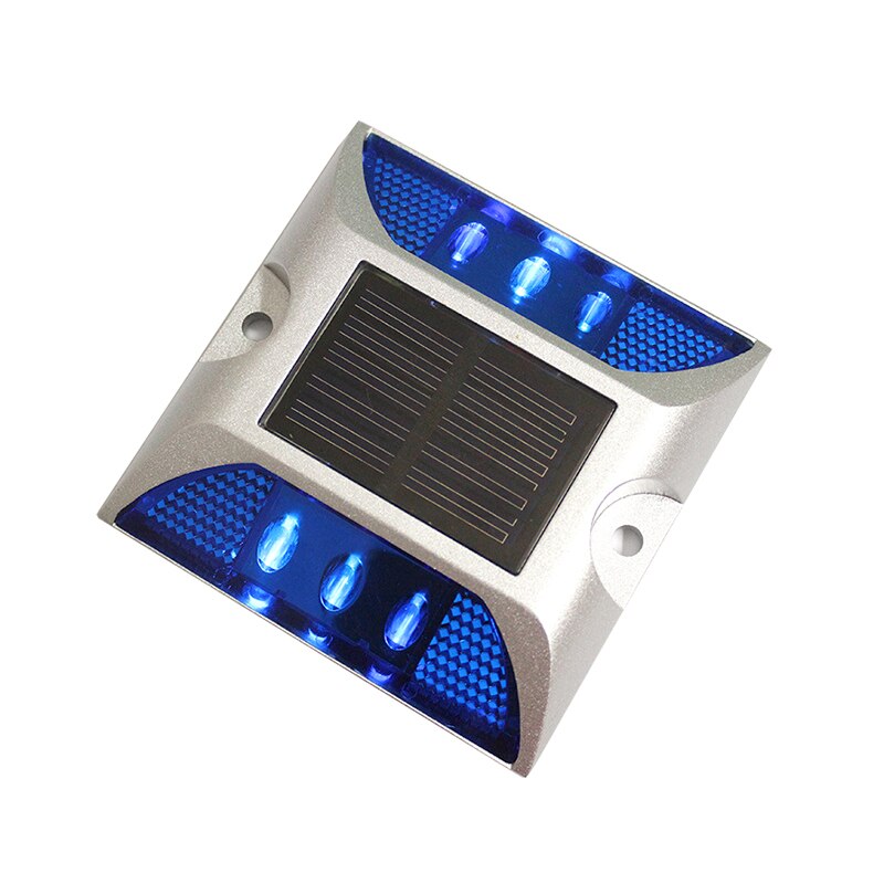 5 Stks/partij Waterdichte Led Zonne-energie Weg Stud Reflecterende Nagels Grond Waarschuwing Constante Op Licht