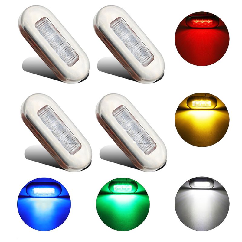 4x3 led 12v barco escada deck lado marcador luz de cortesia luzes indicadoras turn signal iluminação marinha barco acessório luzes traseiras