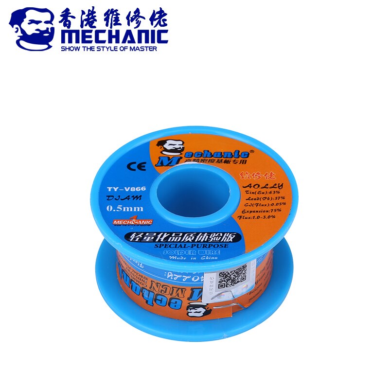 MECHANIC 40g 0.5mm Solder Wire Rosin Core Welding Tin Wire Low Melting Point Soldering Wire Roll