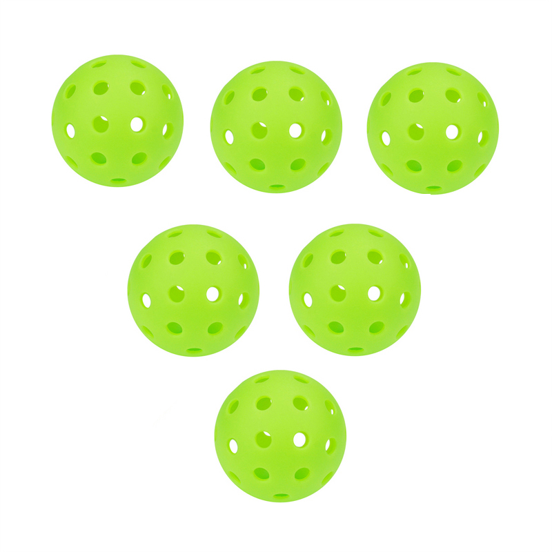 6 uds Pickleball 40 agujeros 74mm pelotas de Pickleball coloridas para exteriores pelota de paleta de entrenamiento y competición duradera para práctica de competición