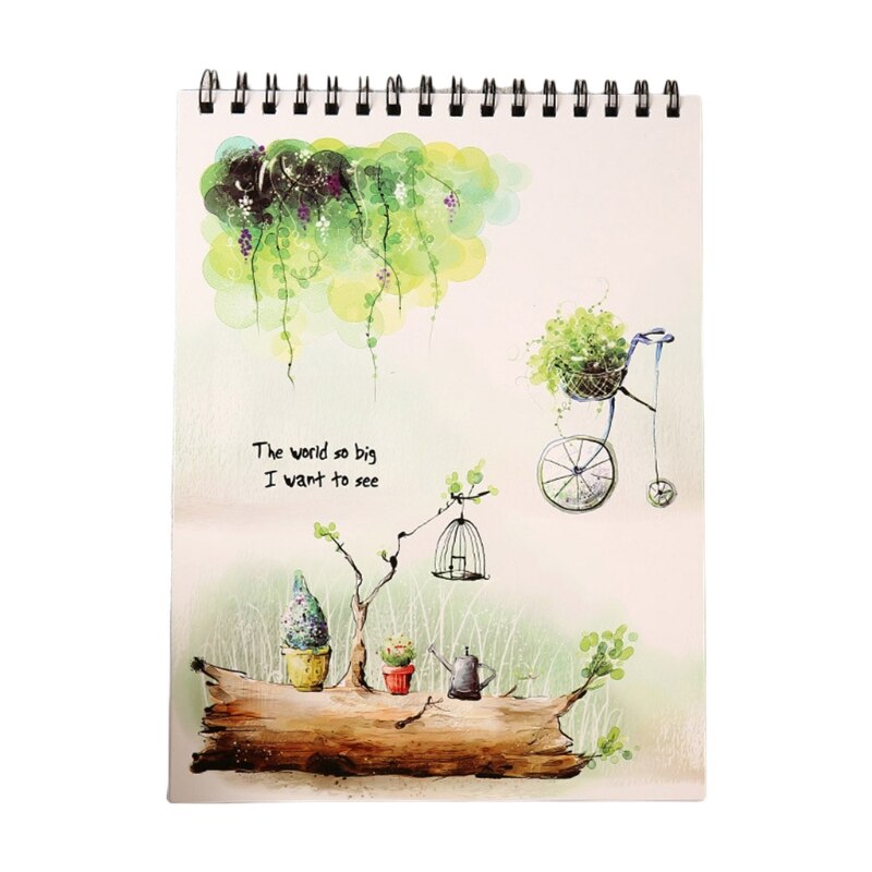 Bloc-notes A4 pour croquis, 40 feuilles de papier, aquarelle, carnet de croquis, peinture artistique, dessin, Journal intime, carnet de notes, fournitures scolaires pour artistes: FC