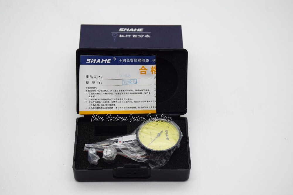 Shahe 0-0.8 mm spaken summeprøveindikator for presisjons måleur 0-0.8 mm test indikatorer