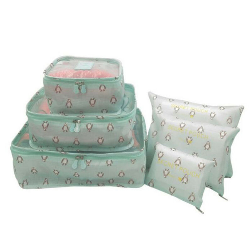 Lokalen lager 6 stücke Reisetaschen Wasserdichte Kleidung Lagerung Gepäck Organizer Beutel Verpackung Cube