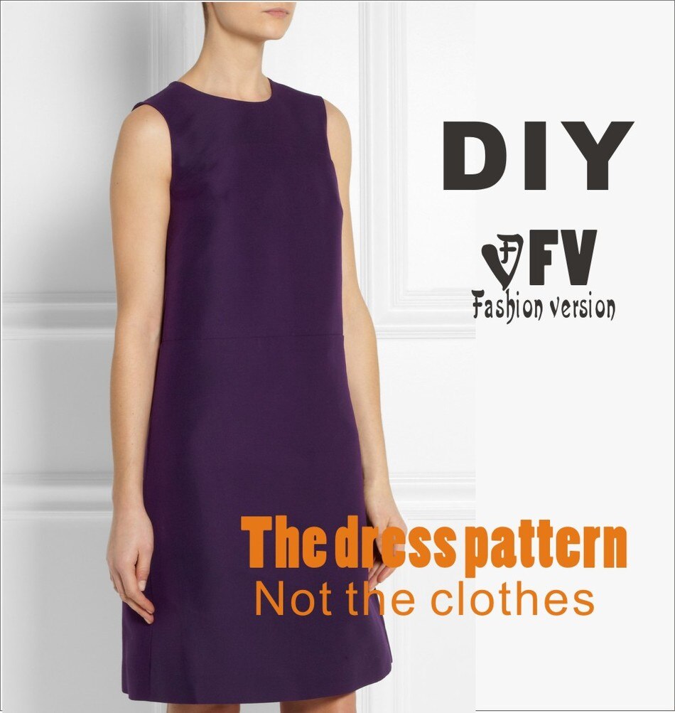 Vaatetus diy mekko mekot ompelu kuvio leikkaus piirustus naisten mekko ompelu malli blq -80