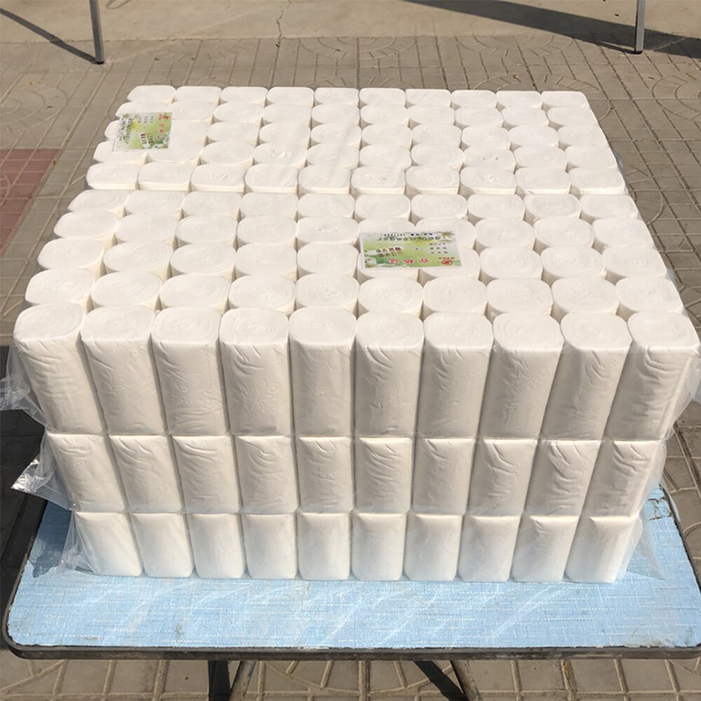 10 Rolls Toilet Paper Bulk Rolls Bath Tissue Bathroom White Soft 4 Ply Household Sanitary Paper Hotel Supplies