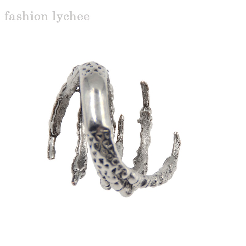 lychee 2pcs Antique Golden Color Claw Dreadlock Dread Hair Clip Beads Adjustable Hair Braid Cuff Women Hair Accessories