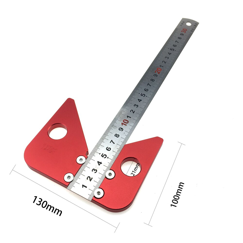 Multifunctional Woodworking Ruler Round Center Measuring Ruler 45 Degree Angle Gauge Woodworking Marking Scribing Tool