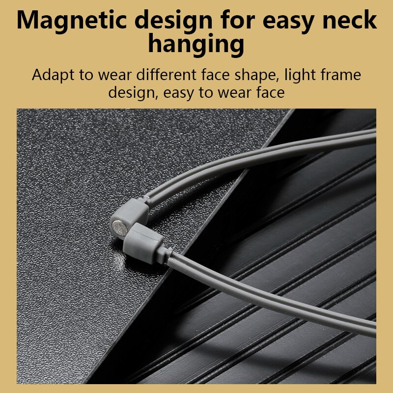 Unisex Magneet Leesbril Mannen En Vrouwen Verstelbare Opknoping Nek Magnetische Zachte Vintage Vouwen Anti Blauw Licht Brillen