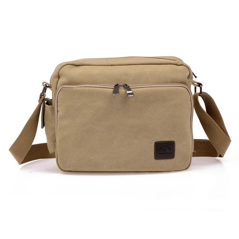 Mannen Canvas Tas Toevallige Reizen Mannen Crossbody Tas Multifunctionele Mannen Messenger Bags Taomaomao: Khaki