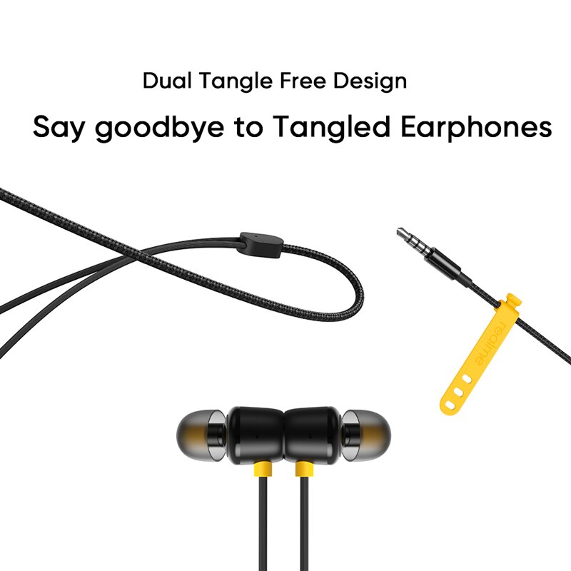 Realme Knoppen 2 Oortelefoon Bass Boost Wired 3.5Mm 3 Knop Afstandsbediening Oordopjes In-Ear Met Microfoon Wired Magnetische headset Voor Smartphone