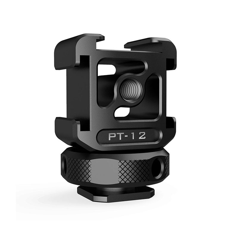 Ulanzi PT-12 Three-head Shoe Cold Shoe Mount Bracket Extension Microphone Fill Light Stand For DSLR Camera Accessories