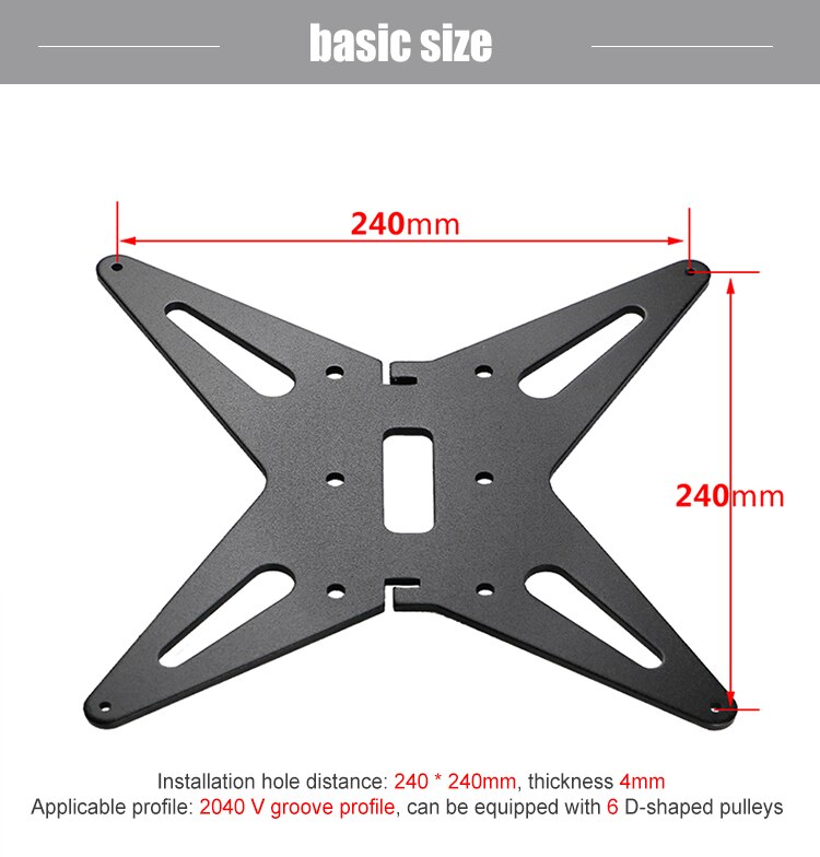 Creasee 220*220Mm 3D Printer Ender 3 Verwarming Platform Stand Onderdelen CR10s/CS-10S Bed Stand Toepassing voor Printer 300*300Mm: CS30 stand