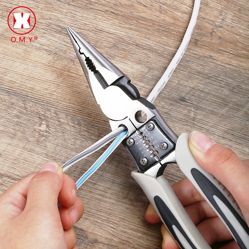 6 " 7 " 8 " multifunctionele tang met lange neus, hoge hardheid roestvrij staal, punttang