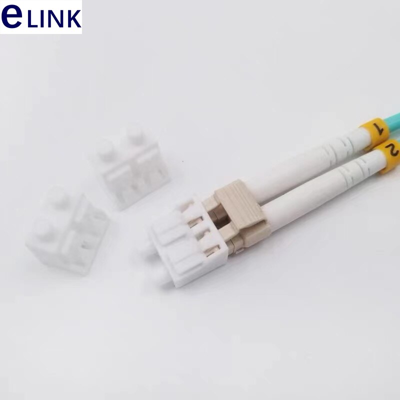 100Pcs Lc Duplex Stofkap Lc Dx Fiber Optische Connector Anti Stof Plug Lc Connector Stofkap Beschermende Cap