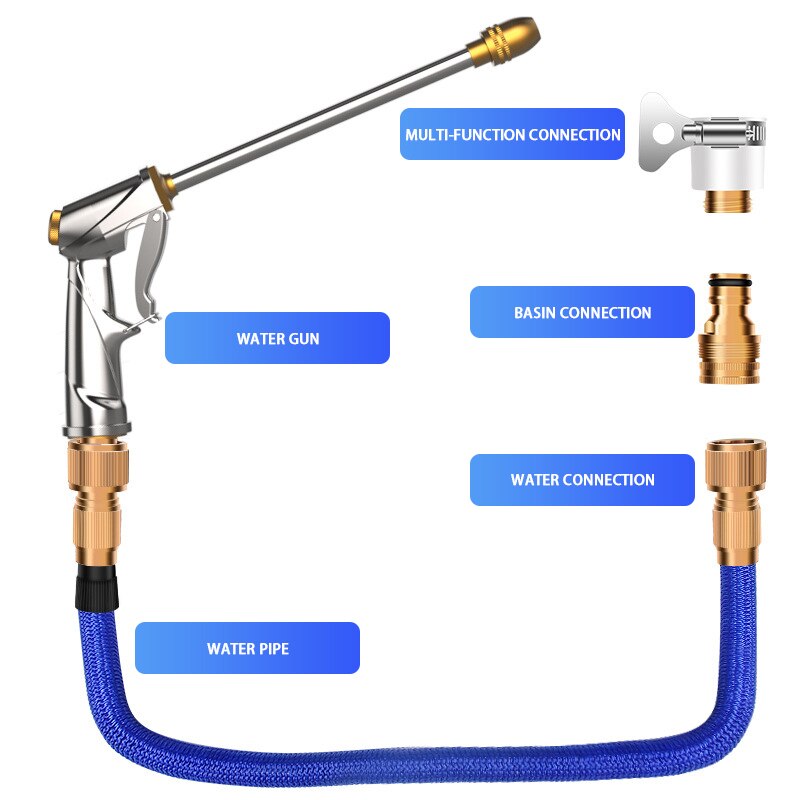 High Pressure Water Gun Metal Water Gun 15/22/30 Meter Car Washer Spray Car Washing Tools Garden Water Jet Pressure Washer