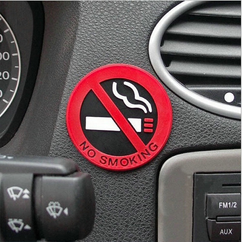 Auto Car Rubber Stickers No Smoking Warning Logo Car Taxi Decal Stickers