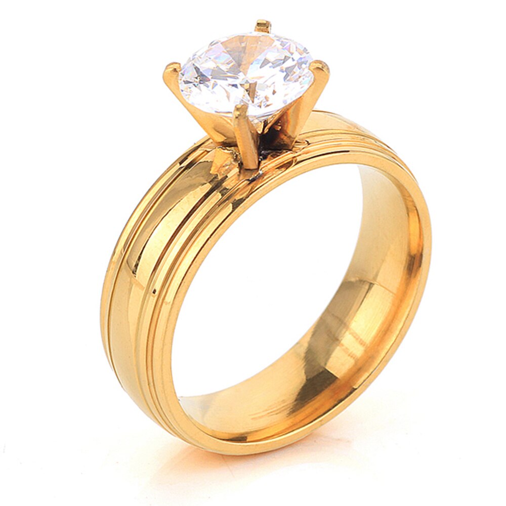 NIBA Jewelry womens jewelry accessories lot womens rings Gold Color Stainless Steel: 6
