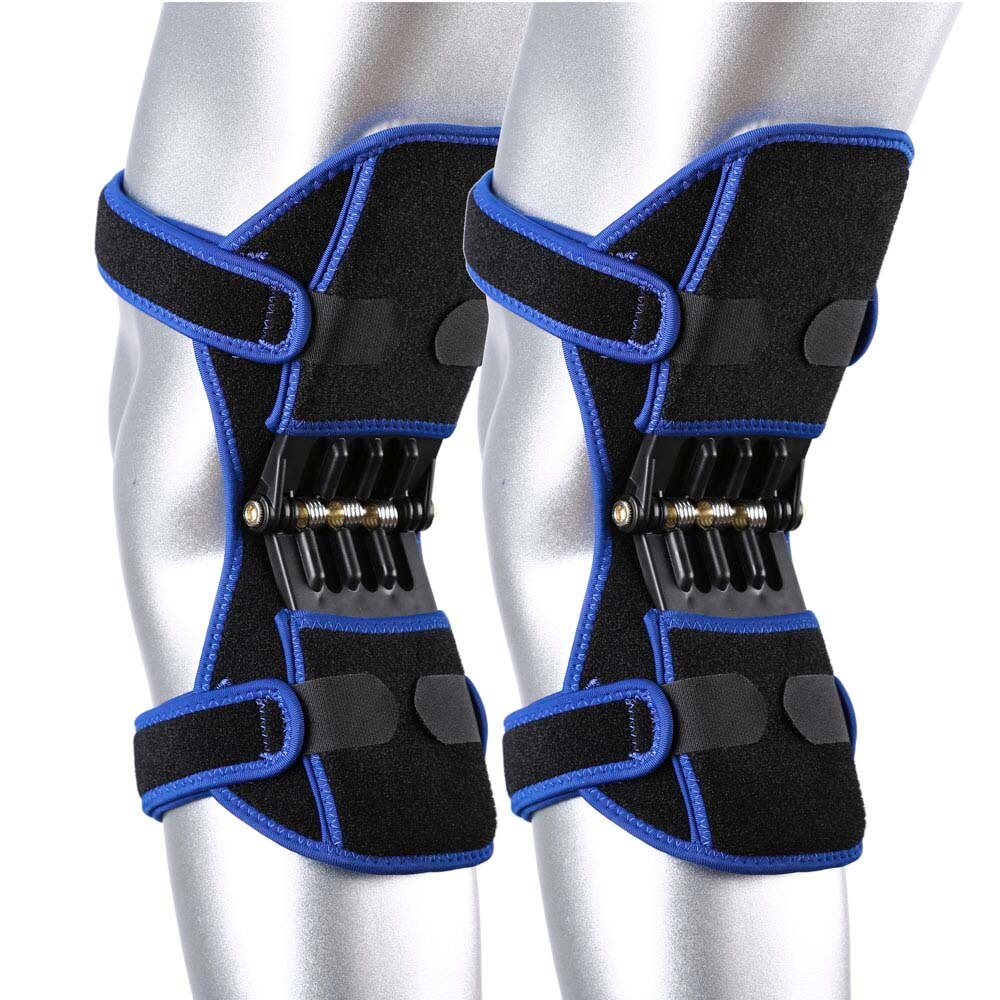 Power Lift Knee Protector Joint Support Knee Pads Breathable Non-Slip Knee Pads Rebound Spring Force Knee Booster Leg Protector: 2PCS Blue