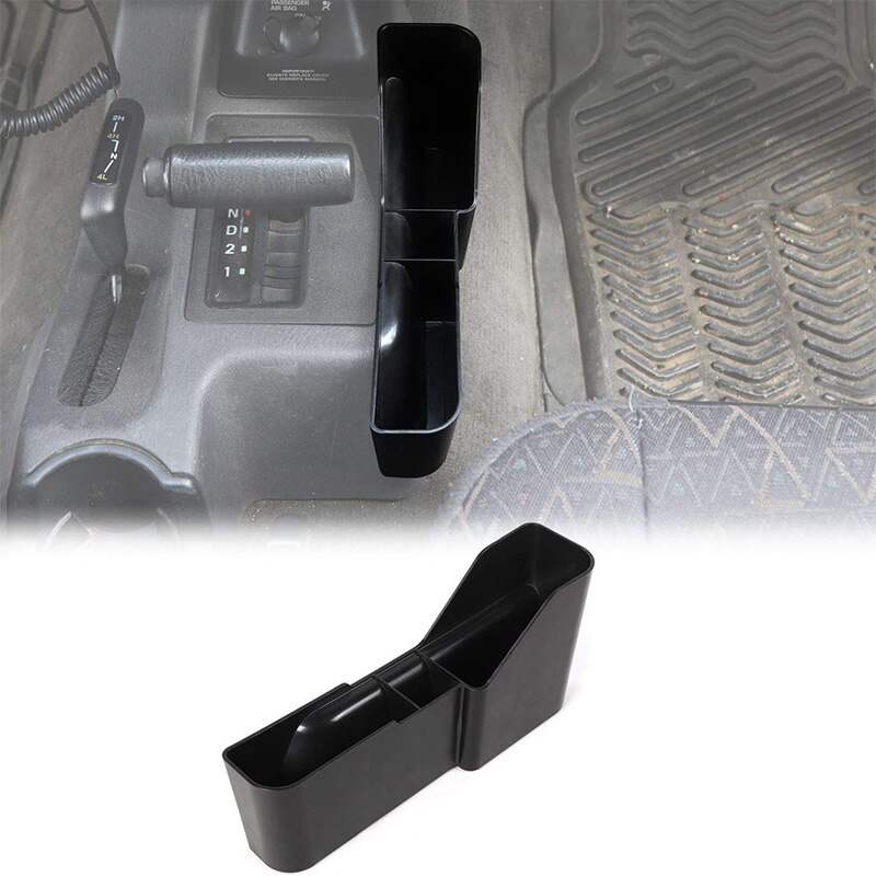Car Gear Shift Side Storage Box Phone Card Holder Co-Pilot Seat Side Organizer for Jeep Wrangler TJ 1997