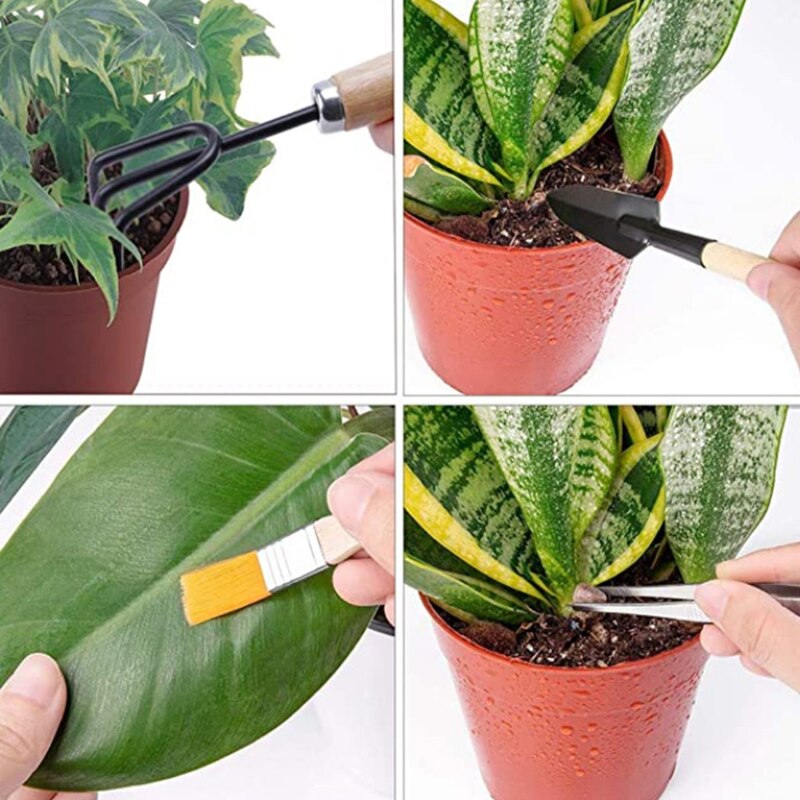 10PCS/Set Plant Mini Transplant Tool Kit Planting Bonsai Care Set Garden Hand Tools Mini for Gardening Accessories