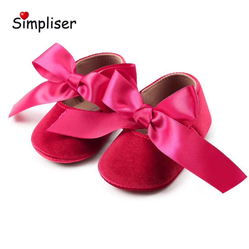 0-18 Motten Prinses Baby Meisjes Party Dress Schoenen Grote Boog Zachte Zool Anti-Slip Lederen Schoenen Baby peuter Schoenen Eerste Wandelaars