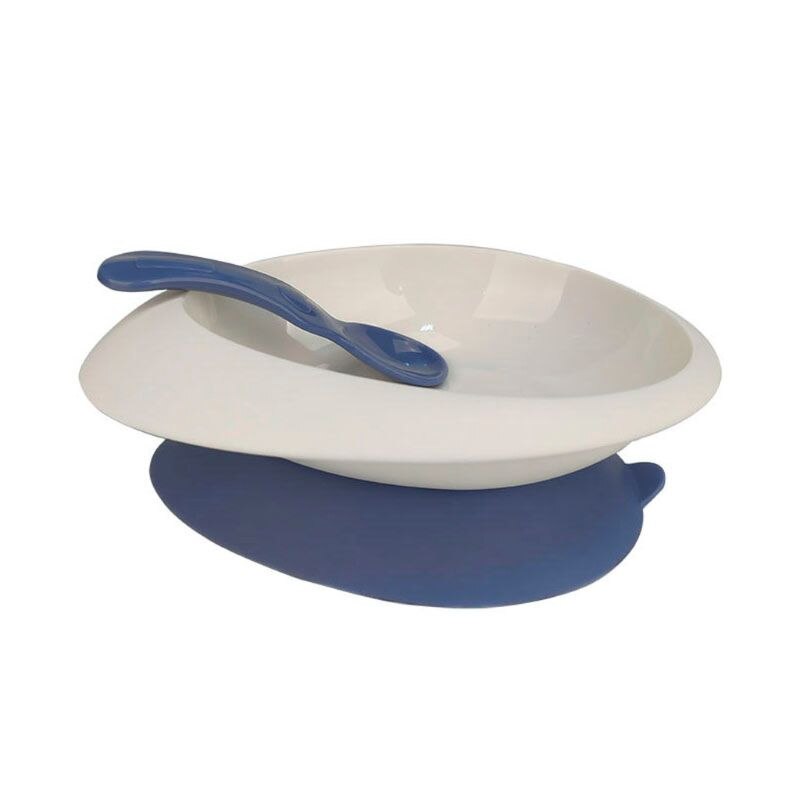 Baby mad tallerken børn skål & ske sæt bpa gratis tallerken service børn baby tallerken baby produkt: Hvid