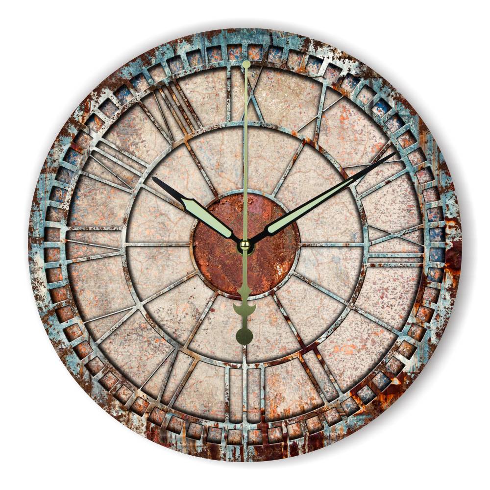 Große Wanduhr retro Heimat Dekor Für Küche Stille Wohnzimmer Kunst Jahrgang Wanduhren Rom Digitale Uhren Wanduhren: Stil 3 / 12 Zoll